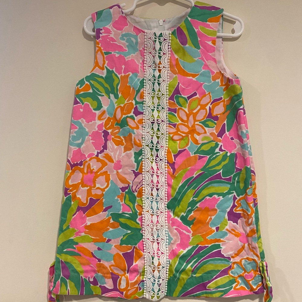 Lilly Pulitzer Multicolor Floral Shift Dress - Pink, Green, Orange, Blue